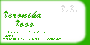 veronika koos business card